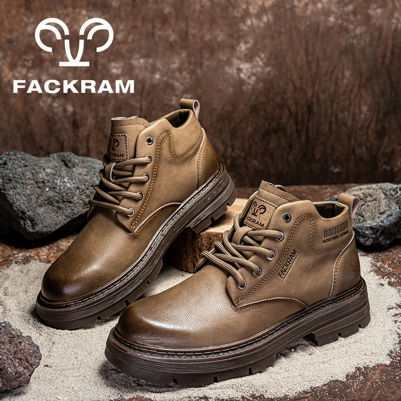 FACKRAM马丁靴男款2025新款秋冬百搭英伦复古工装马丁鞋男士短靴