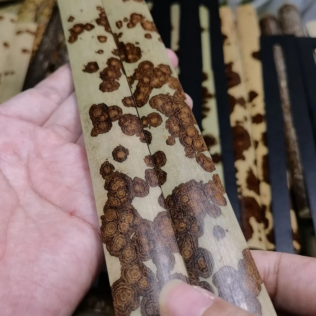【闪购商品】紫花越妃扇料扇子