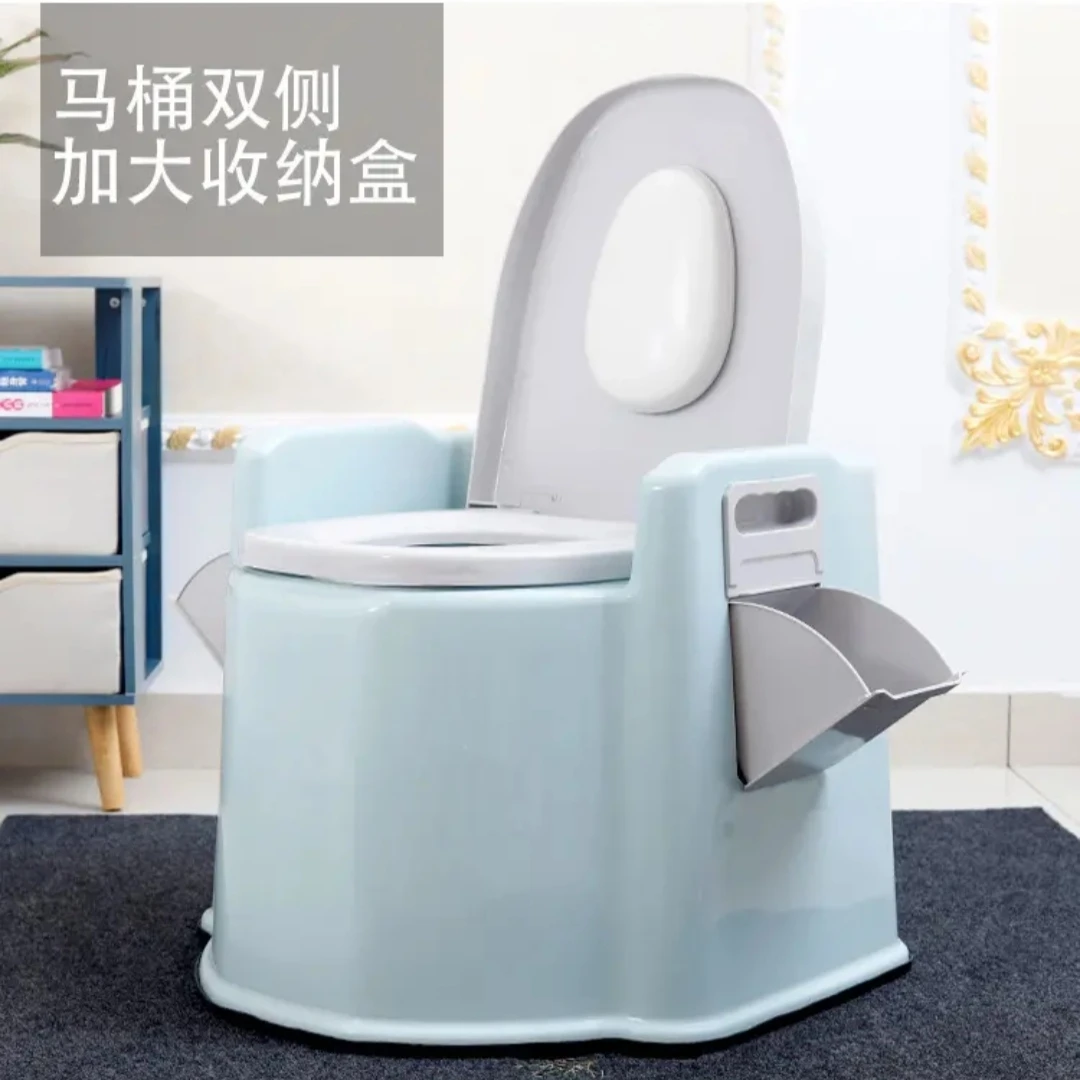 老人可移动马桶  孕妇便携式座便椅  室内成人马桶坐便器