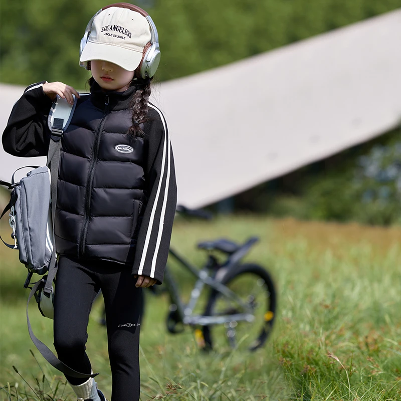 六六公主原创 儿童秋冬装套装轻薄羽绒服儿童短款羽绒外套 24S220