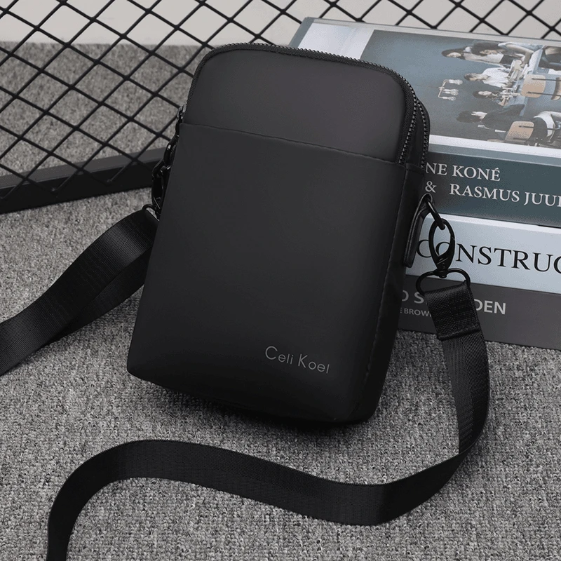 皮包男斜垮包新款男士小包轻便包时尚百搭小挎包防水男单肩斜挎包