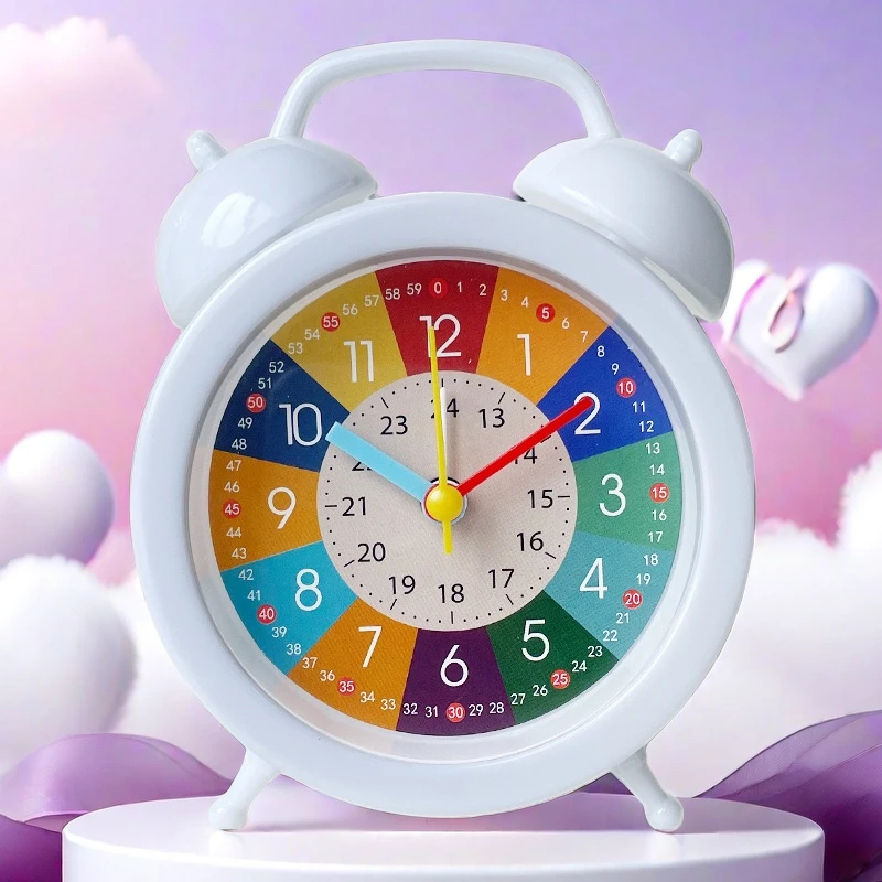 早教小闹钟专用创意简约彩色床头闹钟专用启蒙识钟闹钟专用批发