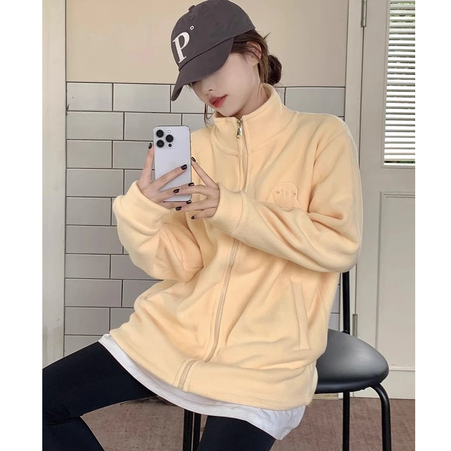 摇粒绒外套女秋冬穿搭冲锋衣抓绒内胆内搭加厚羊羔毛卫衣雅丹风