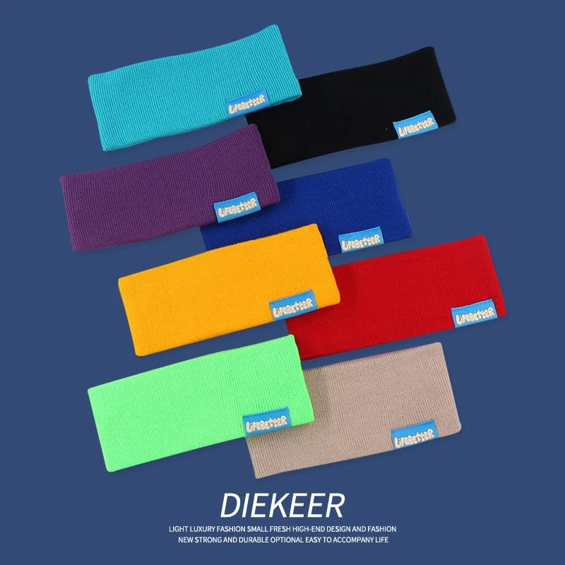 运动发带男潮吸汗跑步头巾日常外戴男生发箍女洗脸秋冬头套头带饰