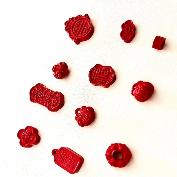 含辰砂工艺品含辰砂工艺品朱砂配饰儿童迷你编织DIY