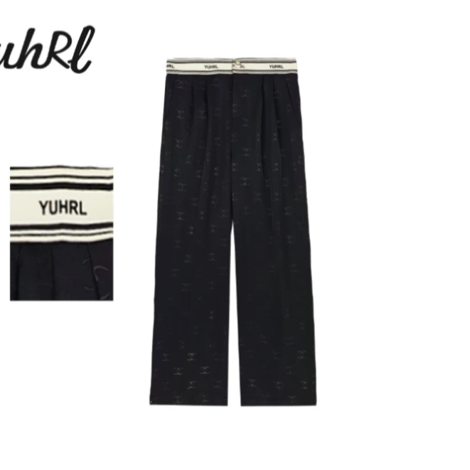 【小云总专属】YUHRL气质时尚提花暗纹休闲垂感长裤#60021