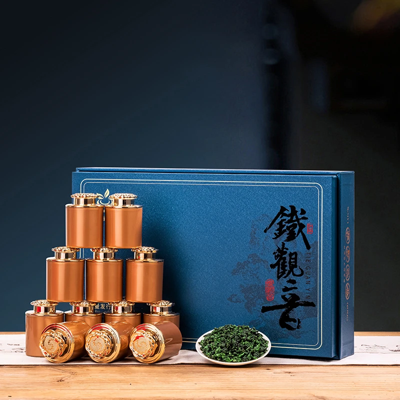 【梦竹】川府井 乌龙茶铁观音 兰花香 12罐190g茶叶礼盒装 送礼