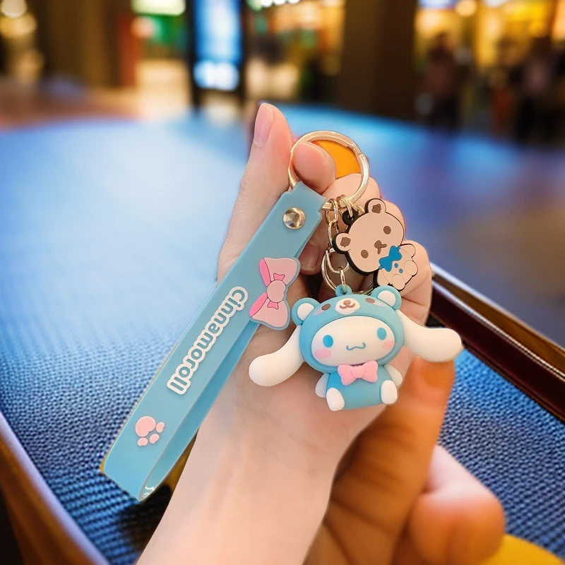 网红款可爱卡通人物三丽鸥美乐蒂库洛米汽车链钥匙扣挂件书包挂饰