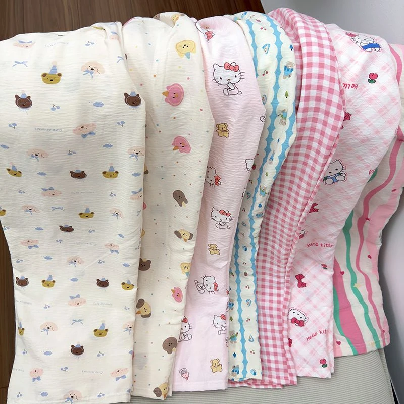 睡裤女夏季薄款家居裤卡通云朵棉长裤可爱休闲宽松慵懒舒适遛弯裤