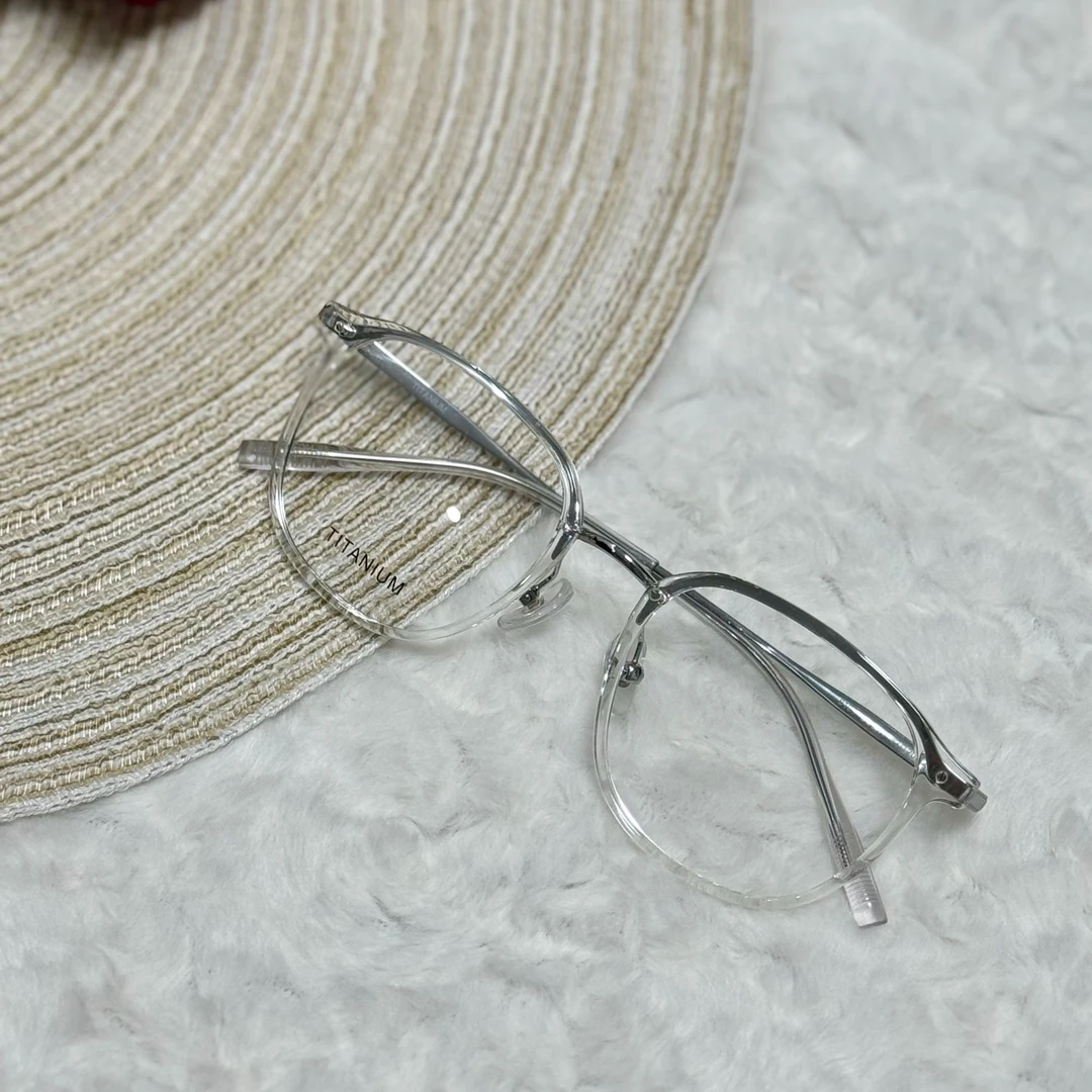 超轻方圆镜框半钛防蓝光女百搭近视配度数散光韩版尺寸52-20-148