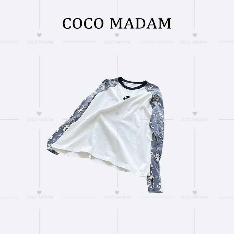 ANNI · Ani-A732 早春圆领印花休闲长袖T恤