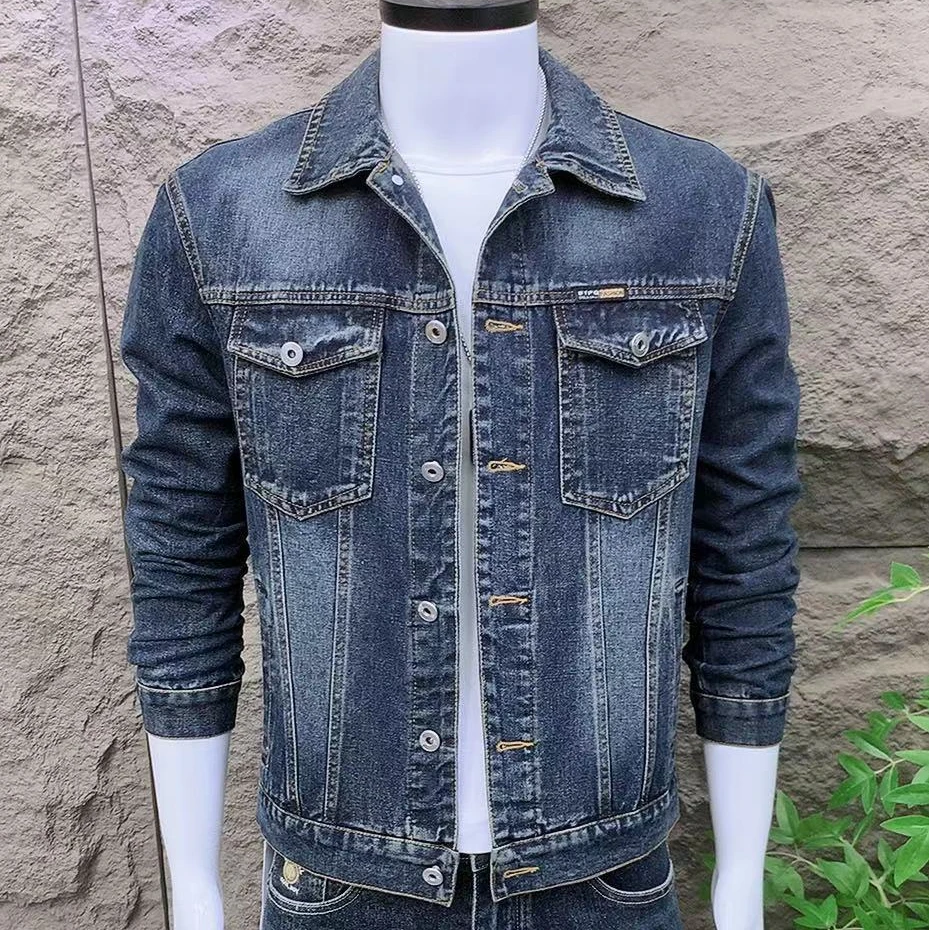 潮流韩版新款高品质休闲男外套帅气百搭气质水洗牛仔夹克