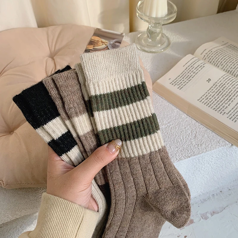 2双条纹袜子直播间专用