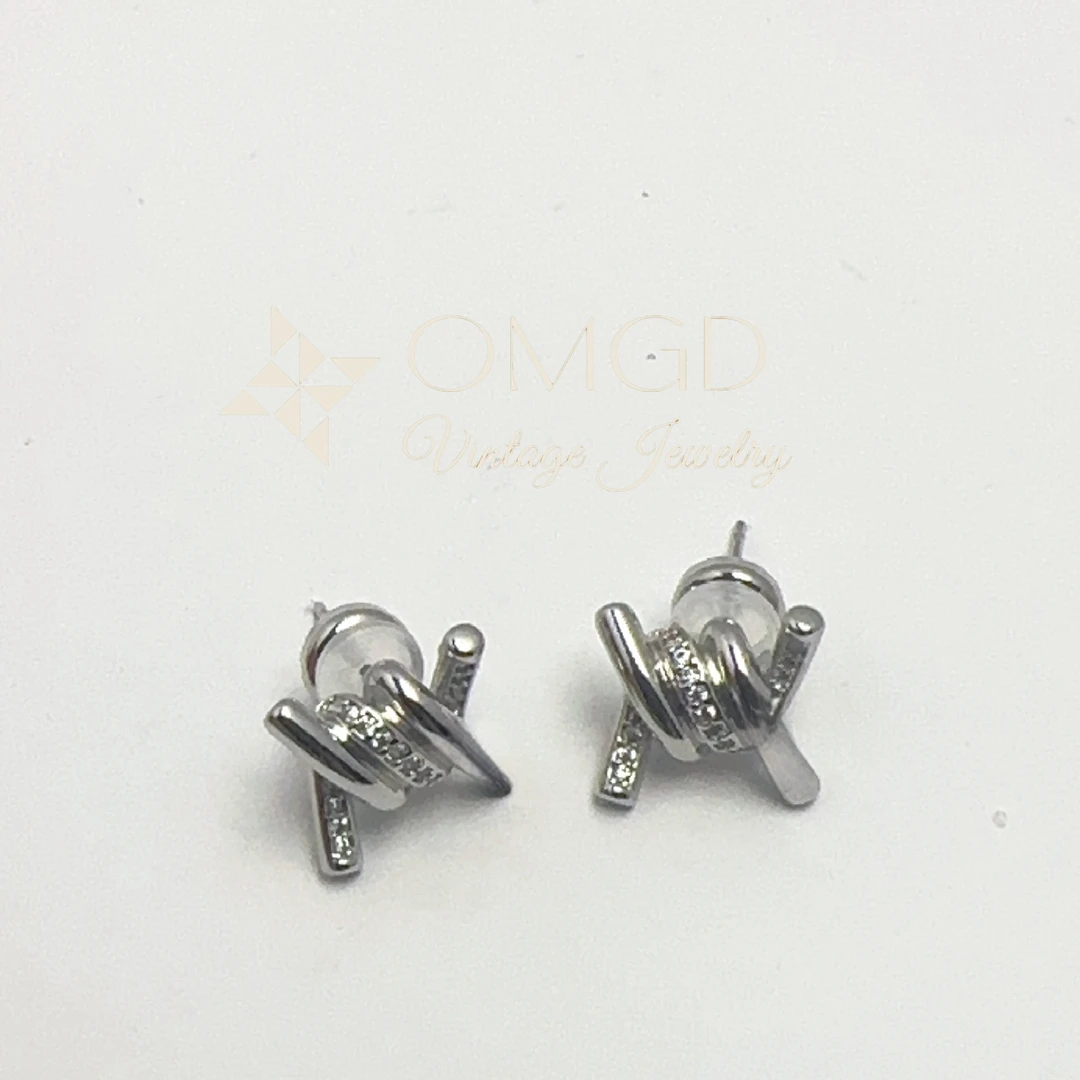 铜合金合成锆石耳饰 【A9025】时尚经典百搭耳钉