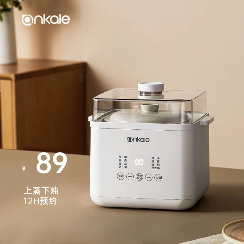 ankale【新人福利 限购1台】电炖锅隔水炖家用小辅食陶瓷电炖盅