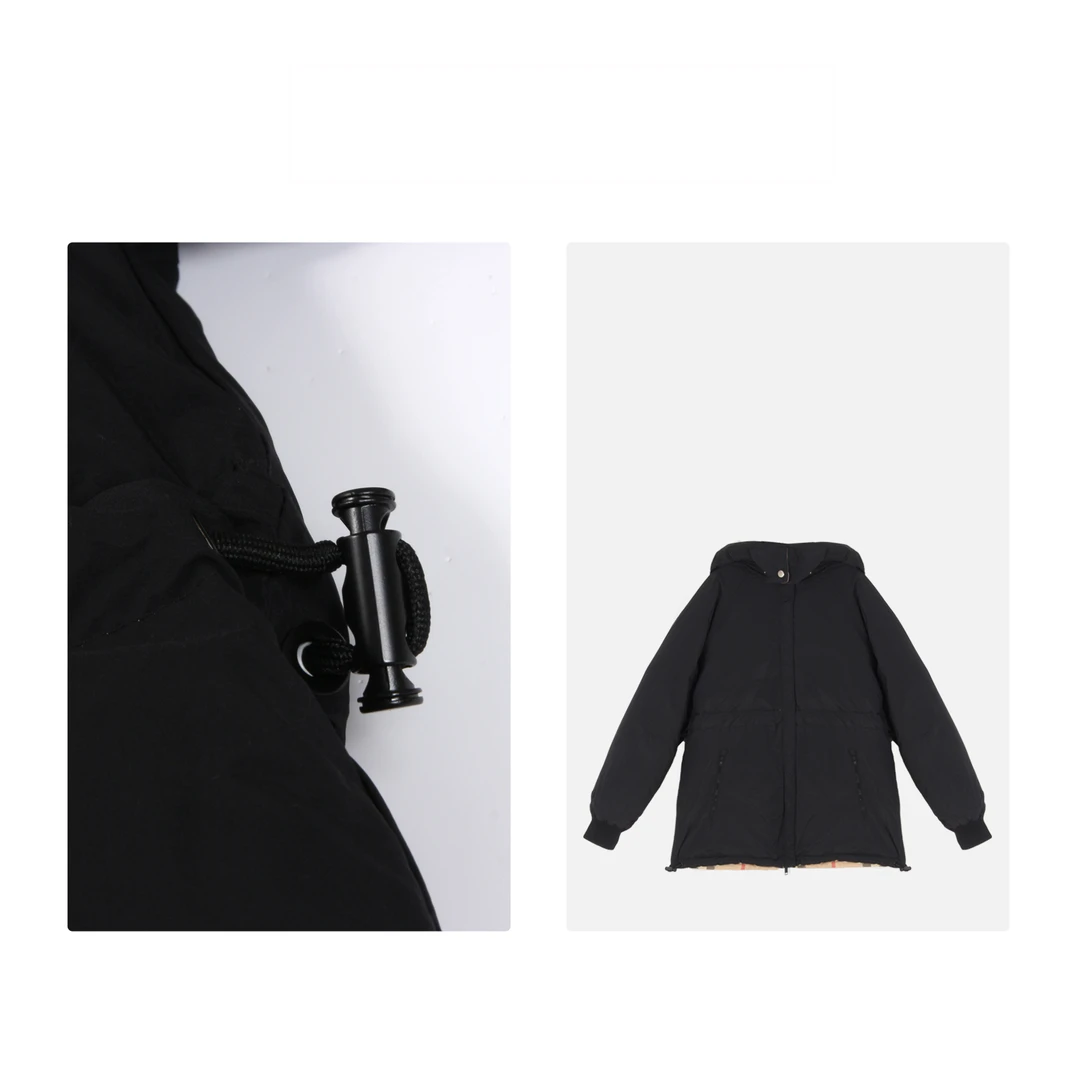 凯特丝蓓1104#休闲保暖防风轻盈连帽收腰羽绒服帽子可拆女冬季