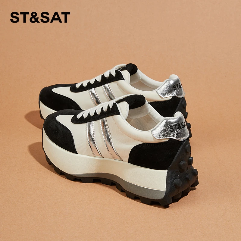 星期六百搭运动阿甘鞋女2025秋季新款潮流时尚舒适松糕软底休闲鞋