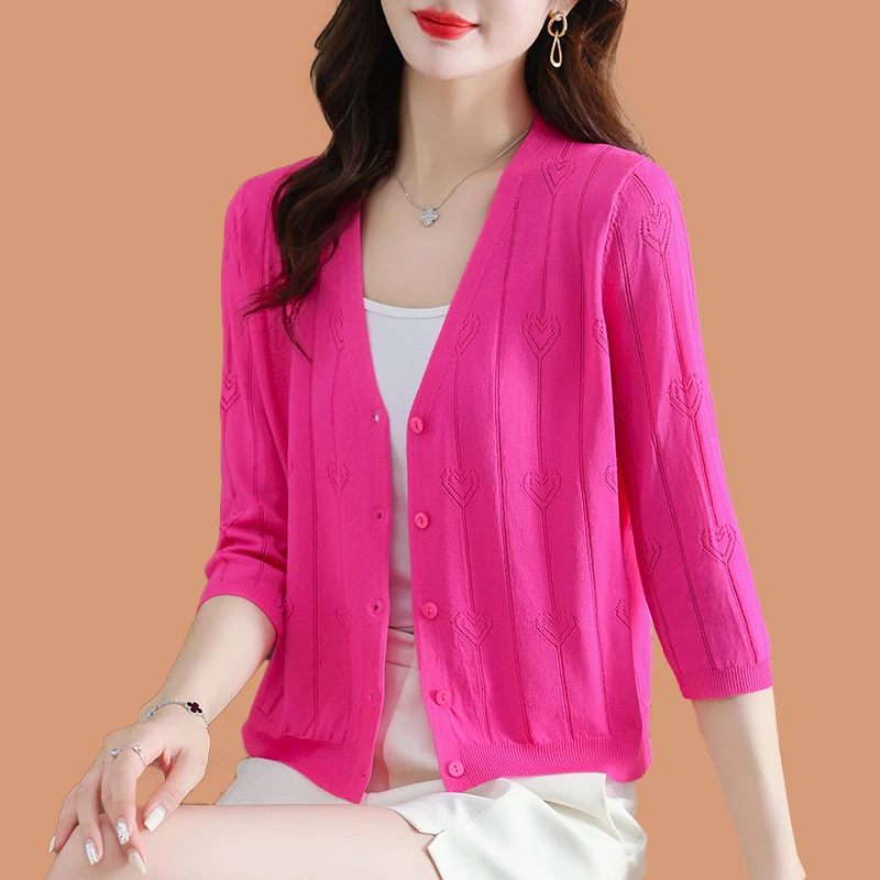 2023新款夏季配裙子气质时尚防晒上衣针织衫开衫女薄款小外搭披肩