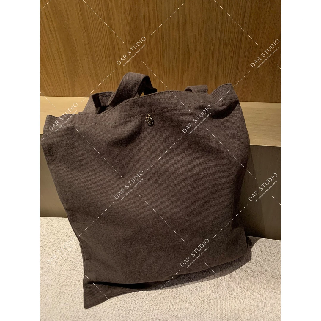 DAR STUDIO 【水桶布包】2024新款单肩简约百搭水桶帆布棉布包