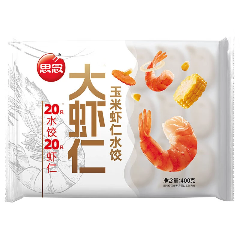思念大虾仁玉米虾仁水饺 400g/袋