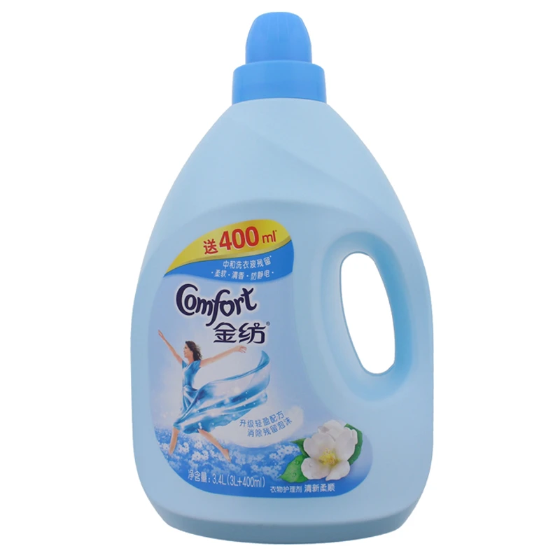 金纺清新柔顺剂促销装3L+400ml/桶