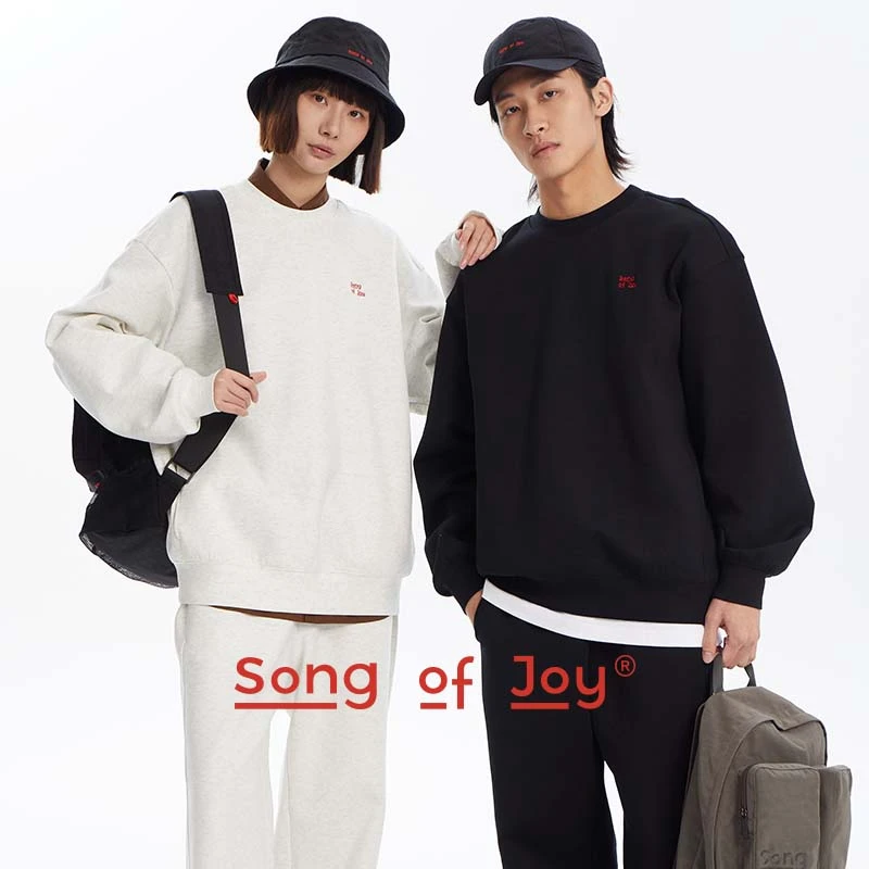 SONG OF JOY/阿颂350G重磅长袖卫衣情侣套装美式潮牌chic休闲卫裤