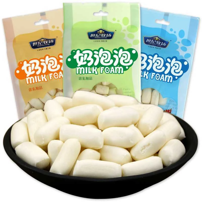 【买2送1】世纪牧场奶泡泡100g 内蒙古特产奶酪豆 酥脆奶馒头零食