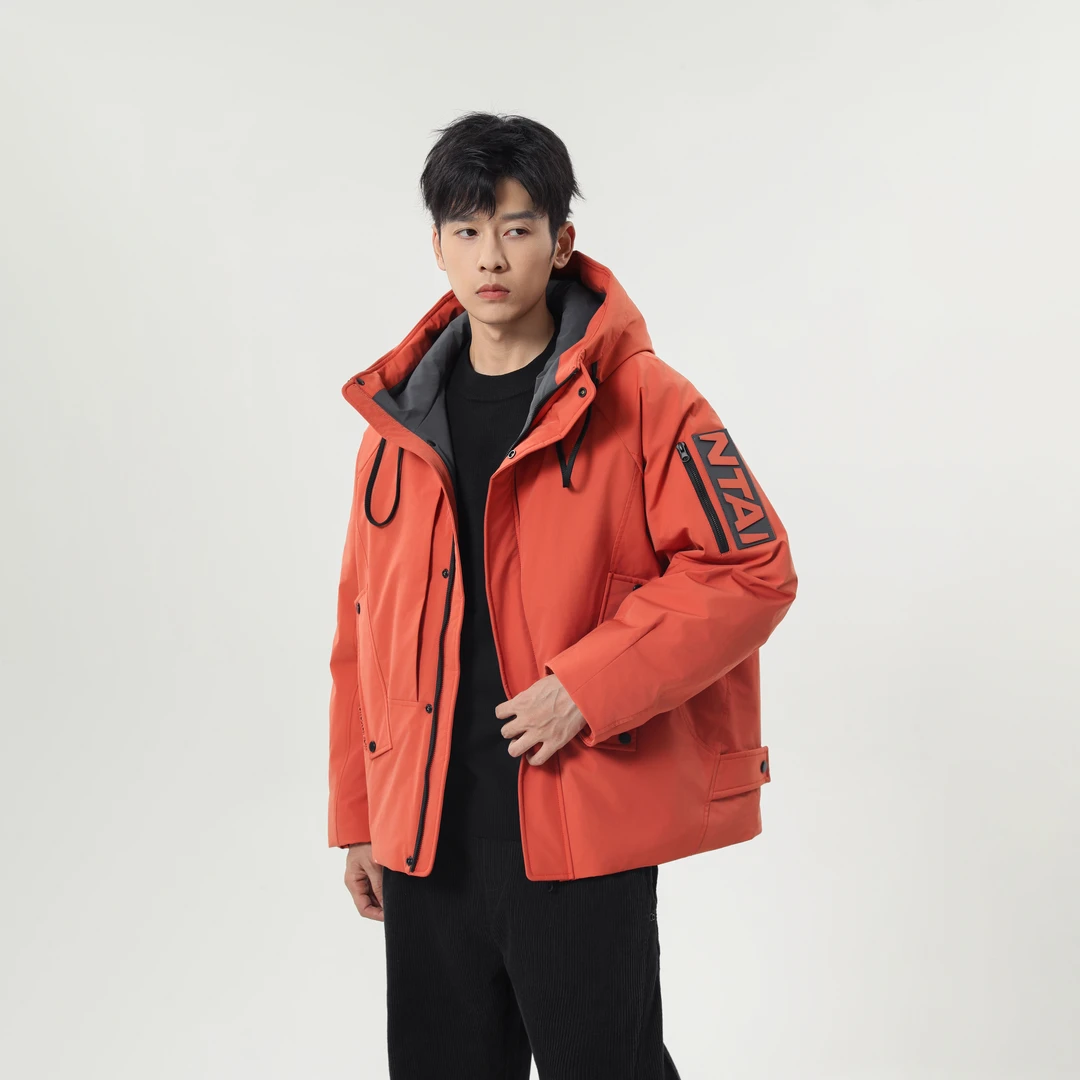 【莎姐专属】2024冬季新国标90白鸭绒短款连帽户外时尚羽绒服