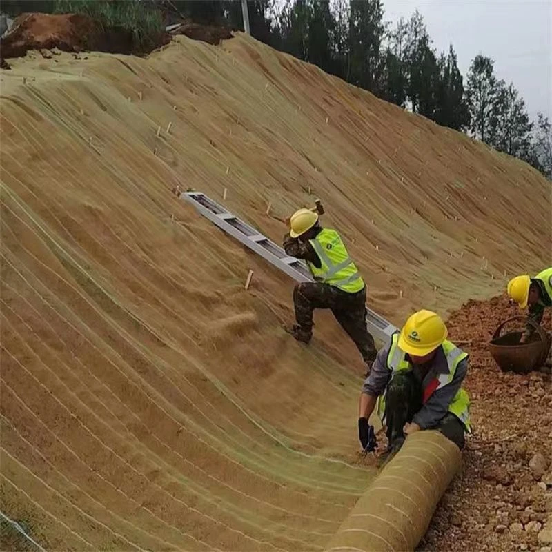 椰丝毯厂家供应边坡防护绿化生态毯固土加筋抗冲椰丝毯