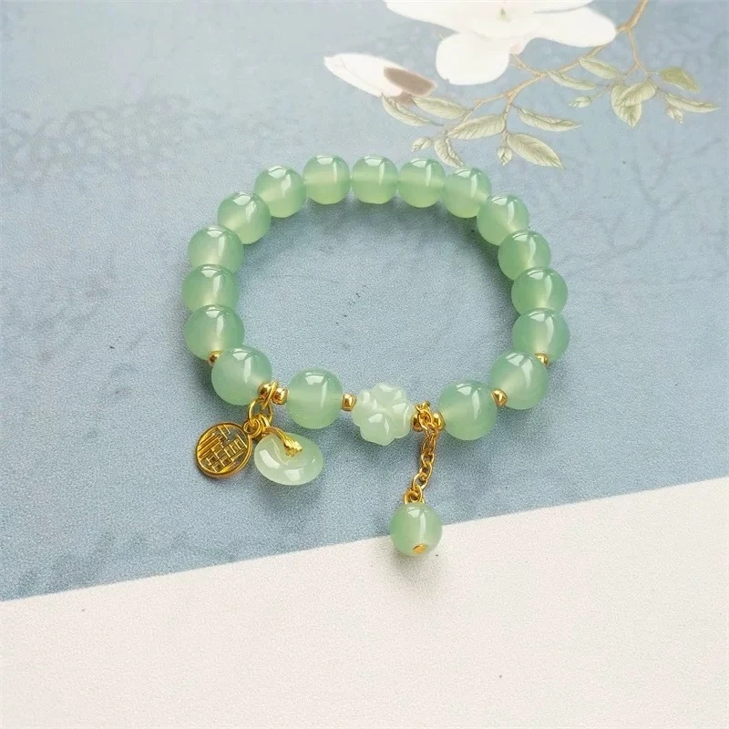 高冰晴水手串女福牌手串女款时尚百搭手链