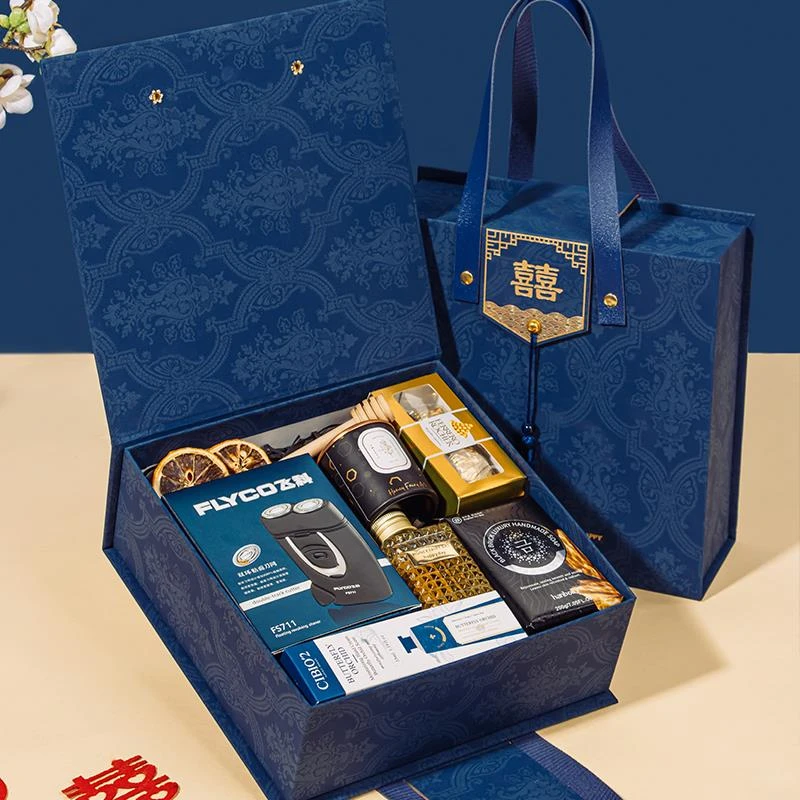 高级结婚伴手礼男士伴郎高定喜茶婚宴宾客高档实用小众手提回礼盒