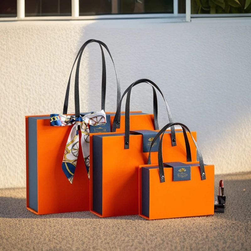 定做企业送礼礼品盒轻奢高档大号礼盒伴手礼手拎精美包装盒空盒