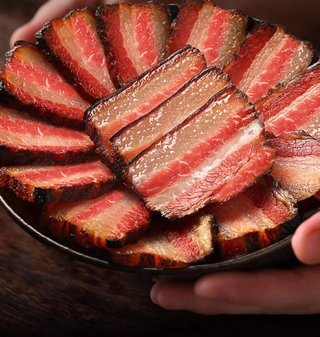 【现挑现选】贵州正宗农家柏香丫烟熏粮食土猪腊肉五花传统熏制