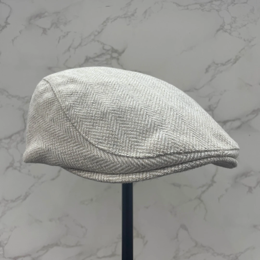 英伦风羊毛前进帽男女秋冬款时尚保暖鸭舌帽高级感显脸小报童帽子