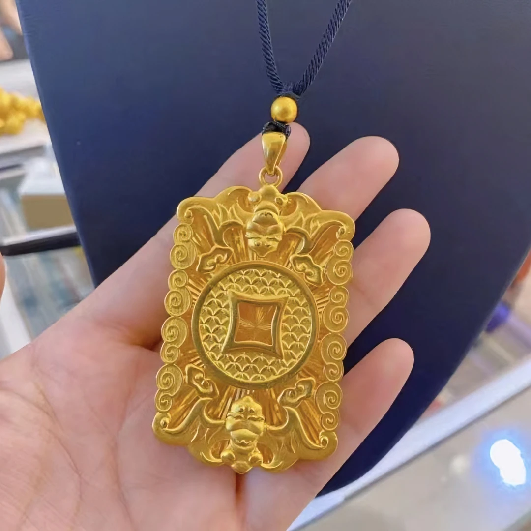 合金吊坠 铜钱吊坠链子饰品挂坠项链牌传承女王大气复古经典百搭