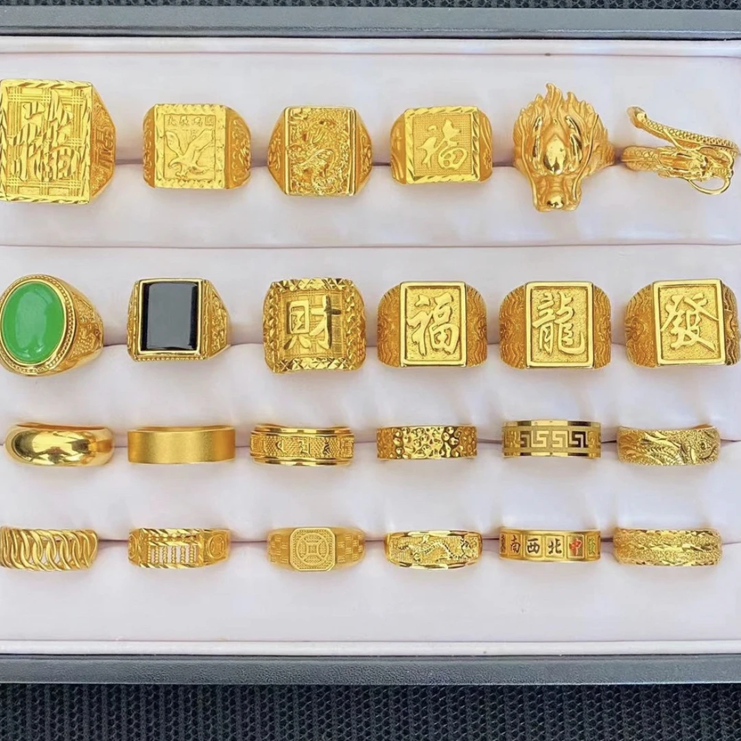 合金戒指 首饰男戒开口戒指合集可调节男款精美磨砂饰品情侣霸气