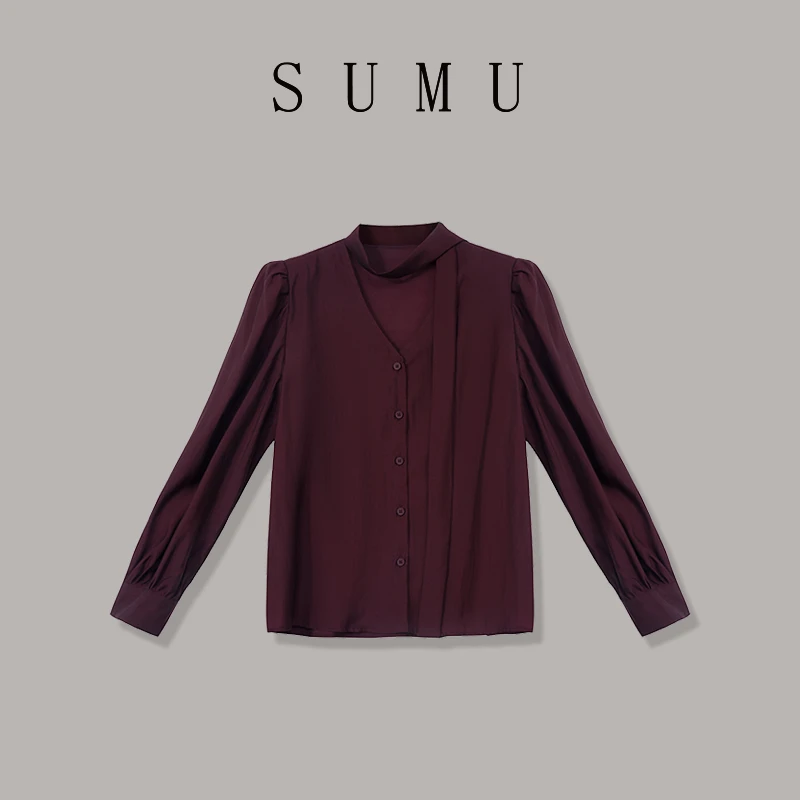 宿慕 SUMU 女款衬衫 8-27 秋季2024新款时尚百搭衬衫A16005