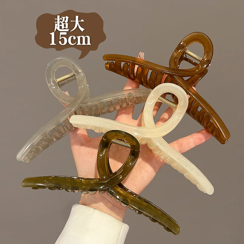 很大厚头发鲨鱼夹大号抓夹15cm发抓后脑勺盘发