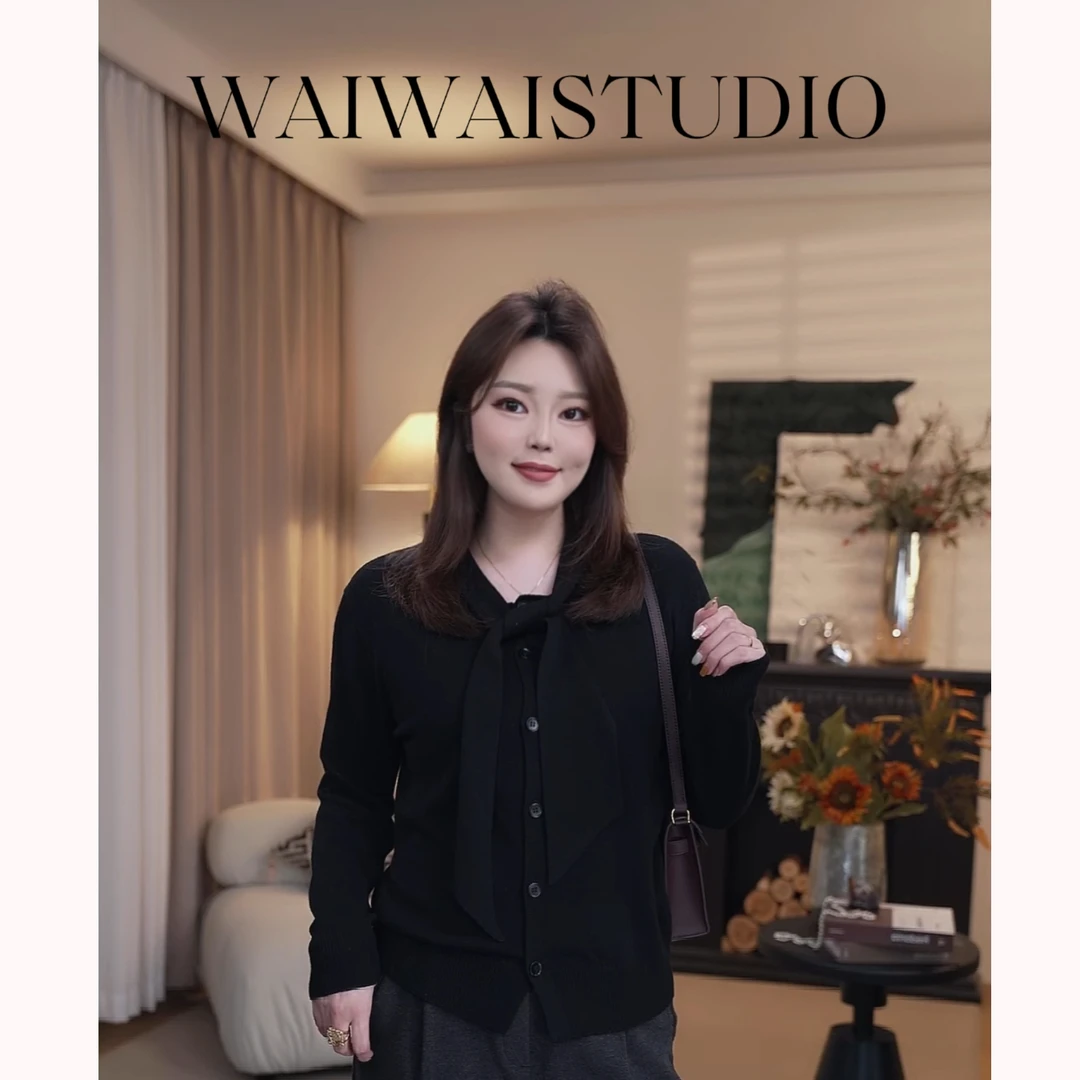 【时光交叠】新款气质显瘦保暖设计感长袖衫 24AL023