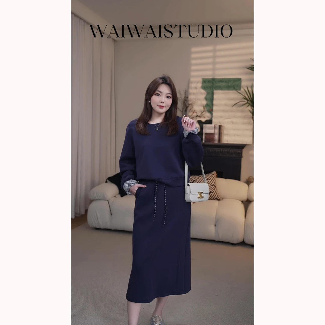 【奇想】 新款时尚减龄设计感时尚卫衣套装 24A194