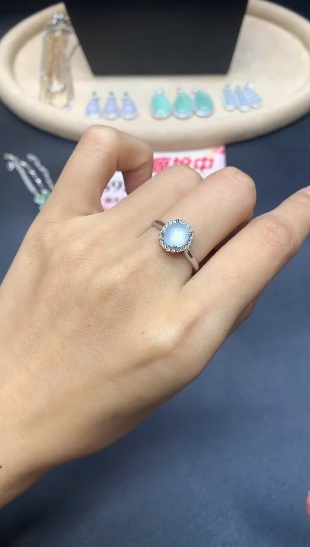 【闪购商品】翡翠戒指银S925镶嵌蛋面【无服务费】