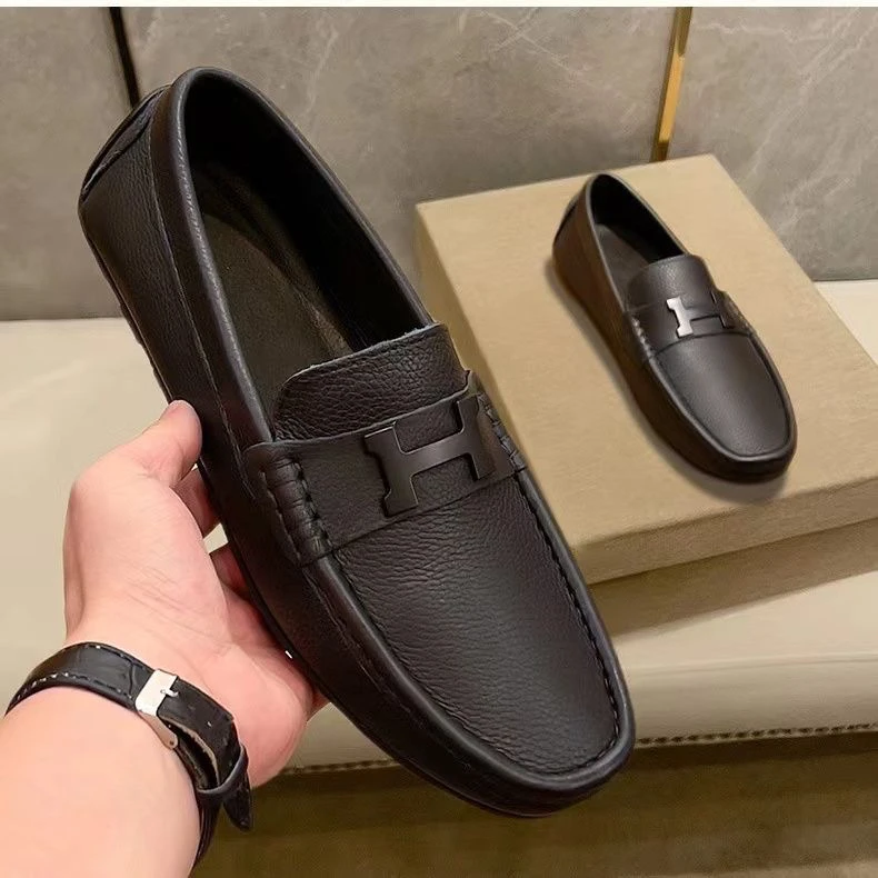 休闲鞋皮鞋时尚豆豆脚蹬商务驾车软底舒适套脚懒人