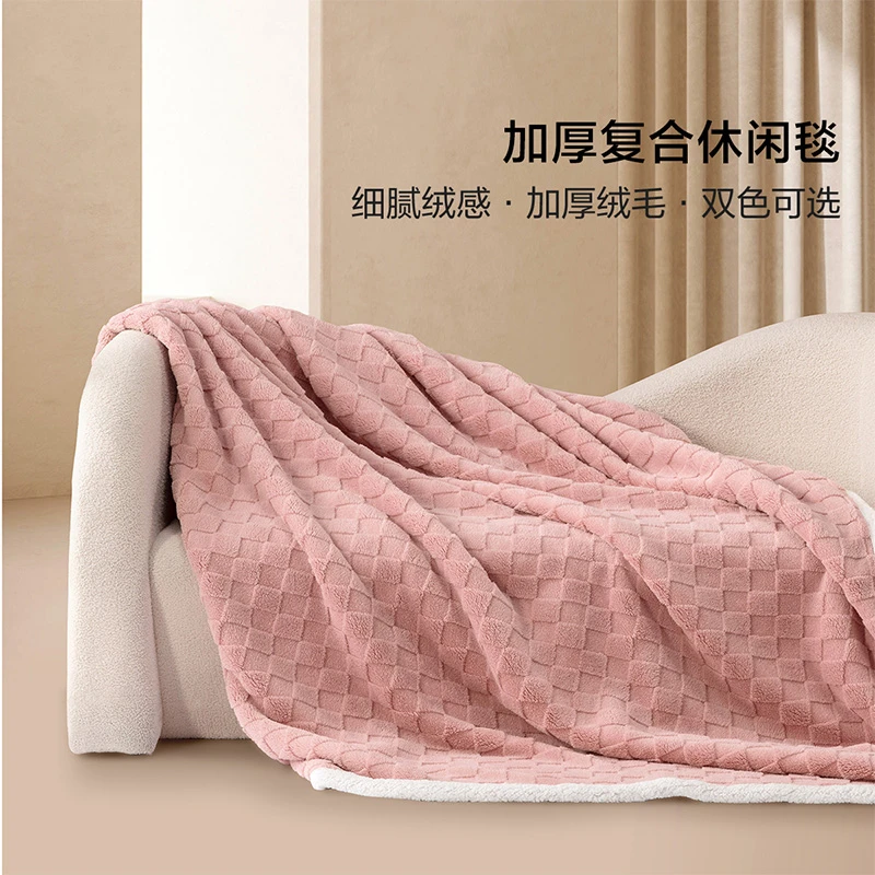 【百丽丝家纺】水星集团A类加厚绒毛柔软舒适舒柔加厚复合毯