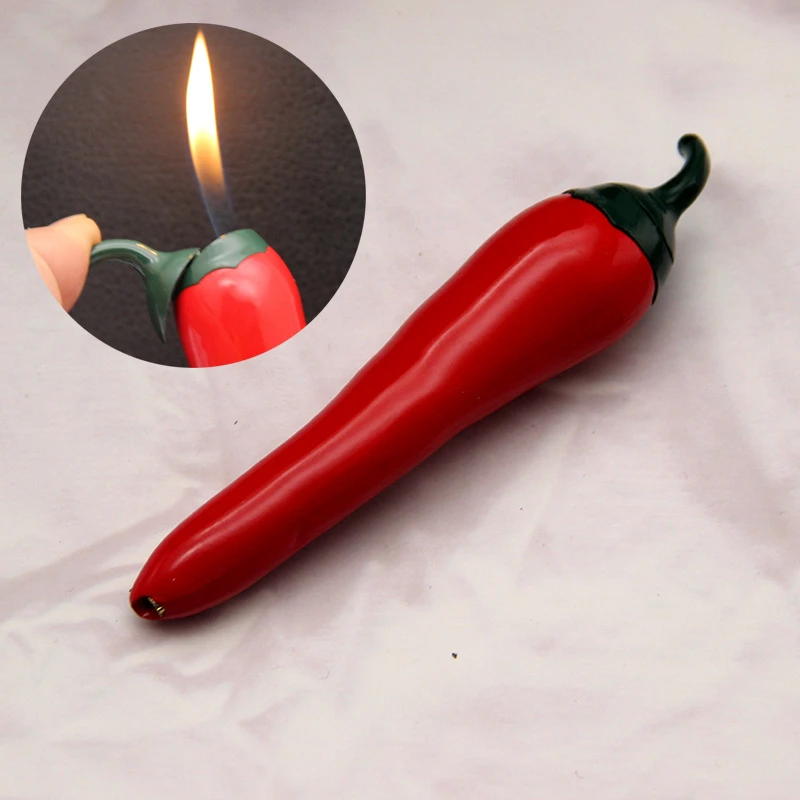 辣椒造型打火机 创意新奇特明火充气打火机夜市地摊批发sl2