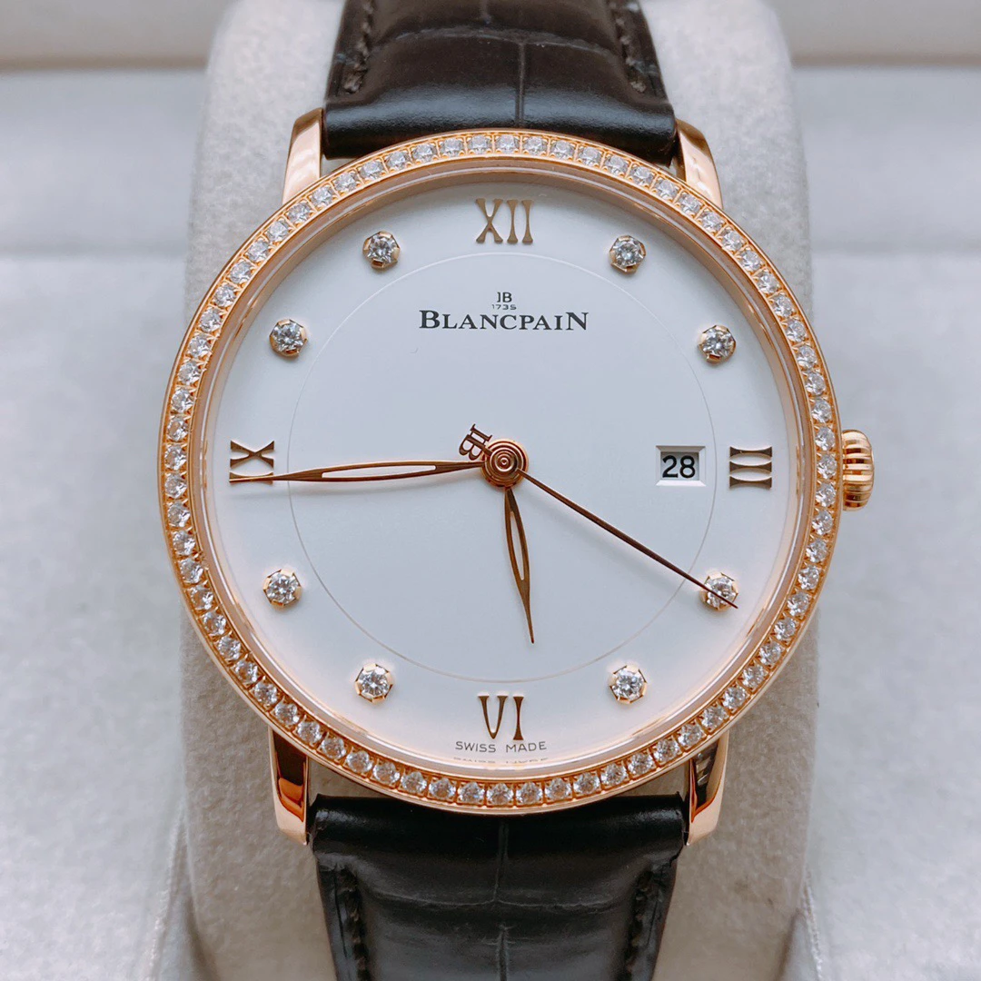 99新 宝珀 6651原钻 40mm 自动机械 玫瑰金