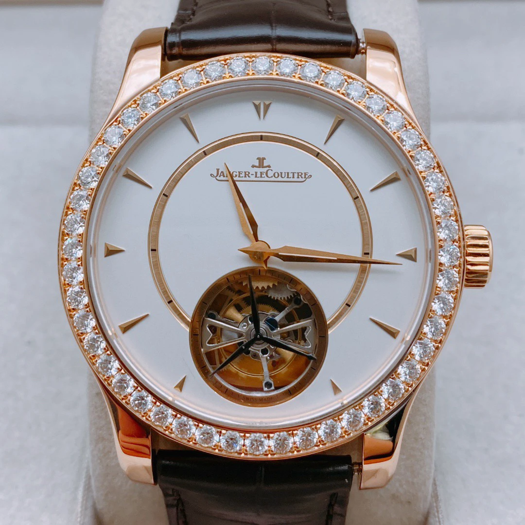 99新 Jaeger-LeCoultre/积家 陀飞轮圆钻 42mm 自动机械 折叠扣