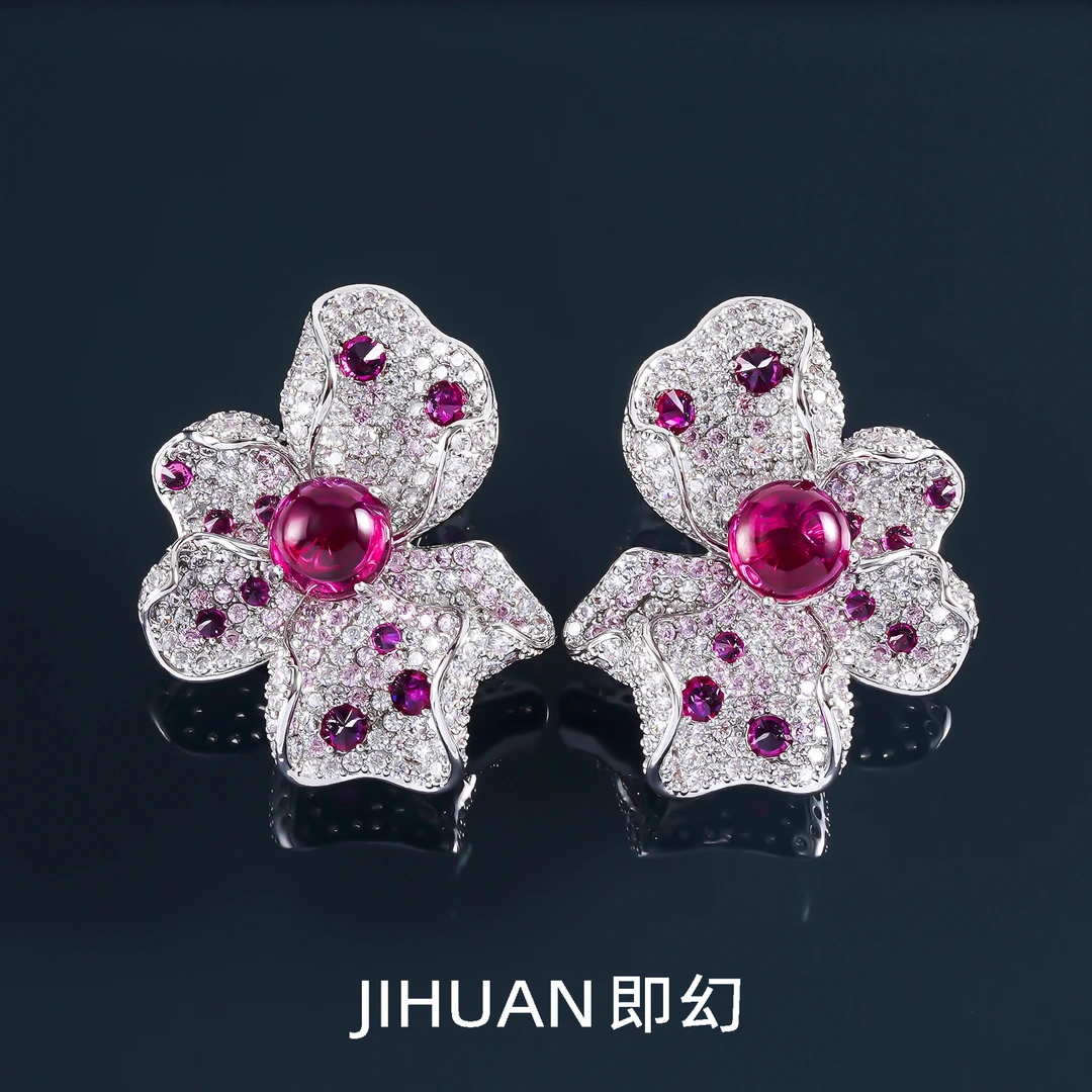 即幻 铜合金耳饰 法式秋冬超仙高端时尚气质百搭珠宝耳环ZX-8151