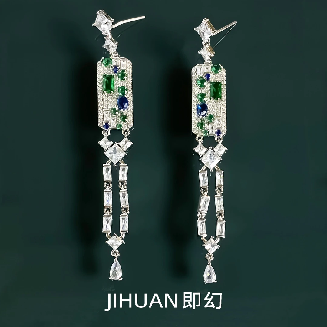 即幻 铜合金耳饰 ♦肖邦花园 欧风镶嵌重工耳环 DN-6859