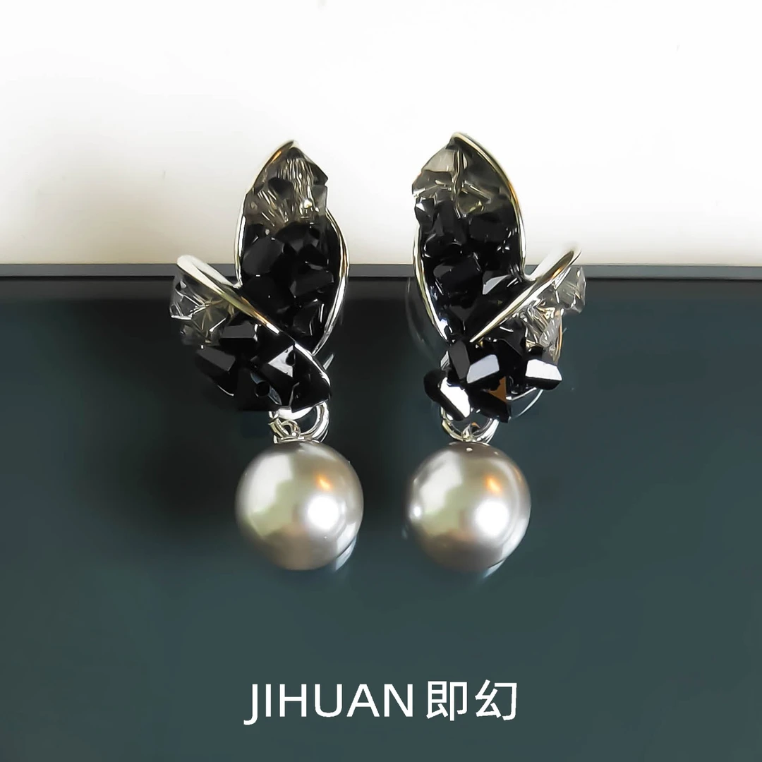 即幻 铜合金耳饰 ♦银月星辉  欧美手作轻奢耳环 S-6403