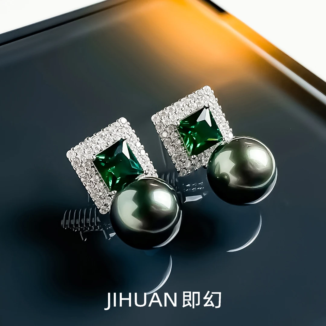 即幻 铜合金耳饰 法式气质轻奢耳钉时尚百搭精致优雅耳环 GH-7977